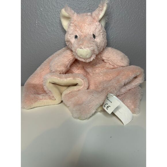 Pink Bunny Security Blanket Lovey Baby Comfort Plush Soft Toy - Picture 1 of 5